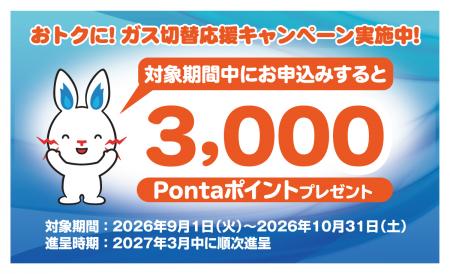 「東電ガス とくとくガスプラン for au」新規申込みで