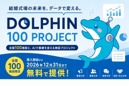 【全国100施設限定】結婚式場向けAI「DOLPHIN」がマー 【全国100施設限定】結婚式場向けAI「DOLPHIN」がマー