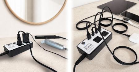海外で日本の家電をそのまま使える！4つのUSBポートを