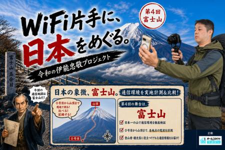 【日本初!?】富士山を登りながら4端末＋富士山Wi-Fiを