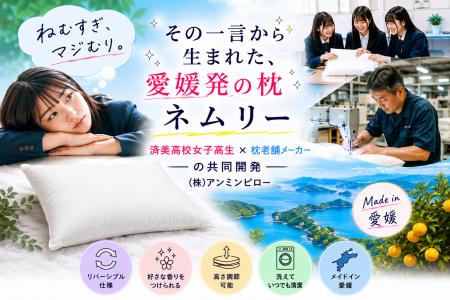 高校生のアイデアから生まれた新発想枕「NEMURI（ネム