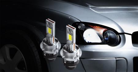純正HIDをLEDへ簡単交換！明るさ約150%の車用ヘッドラ