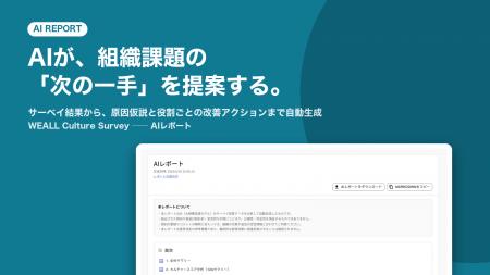 組織カルチャー診断「WEALL Culture Survey」、AIが組