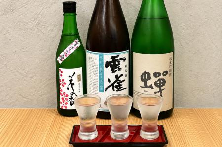 1年熟成の「蝉」も入った熊本の銘酒3種を飲み比べる、
