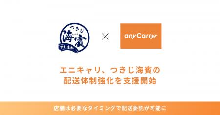 エニキャリ、宅配寿司「つきじ海賓」を展開するサンラ