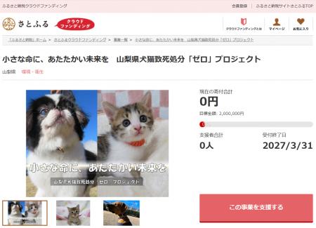 さとふると山梨県、犬猫の致死処分ゼロを継続し、人と さとふると山梨県、犬猫の致死処分ゼロを継続し、人と