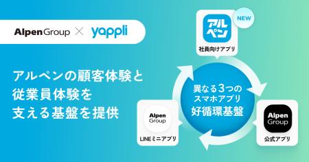 ヤプリ、アルペンの顧客体験と従業員体験を支える基盤