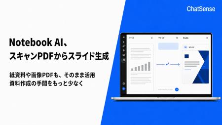 法人向け「Notebook AI」、スキャンPDFからスライドを