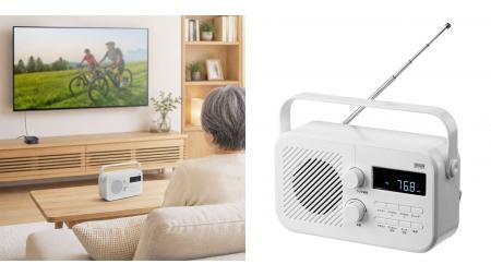 テレビの音を、もっと近くに。ラジオ搭載の手元スピー