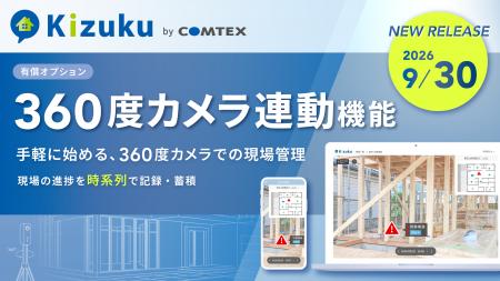360度カメラ連動機能で建設現場の状況を記録・可utf-8 360度カメラ連動機能で建設現場の状況を記録・可utf-8