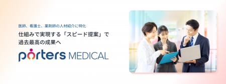 医療人材紹介に特化した管理システム「PORTERS Medica