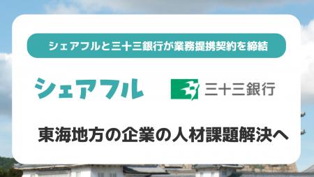 三十三銀行とシェアフルが業務提携契約を締結東海地方