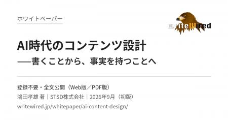 コンテンツを「書く」から、「事実を持つ」へ--STSD、 コンテンツを「書く」から、「事実を持つ」へ--STSD、