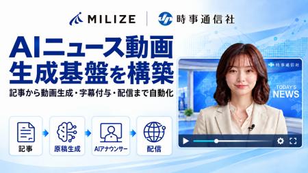 MILIZE、Difyを活用した時事通信社のAIニュース動画生 MILIZE、Difyを活用した時事通信社のAIニュース動画生
