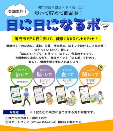40歳から使える健康ポイント。鳴門市「なるポ」で健診 40歳から使える健康ポイント。鳴門市「なるポ」で健診