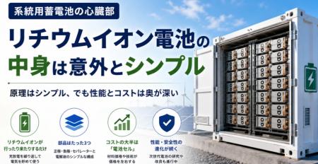 系統用蓄電池の心臓部、「リチウムイオン電池」の仕組