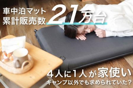 【累計21万台突破】4人に1人が家使い？車中泊マットが