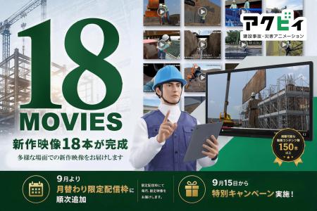 建設現場向け3DCG安全教育「アクビィ」、新作映像18本