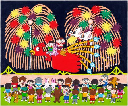 障がいのある方のアート作品を店内に展示して社会参加