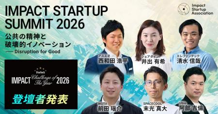 【Forbes JAPAN提供のピッチ登壇者を発表】IMPACT STA