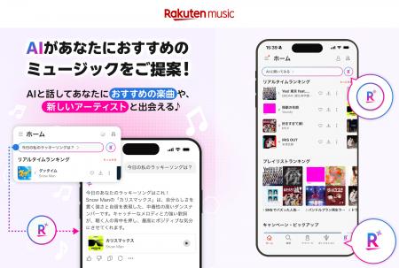 「Rakuten Music」、エージェント型AIツール「Rakuten 「Rakuten Music」、エージェント型AIツール「Rakuten