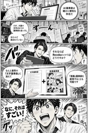 会議の議事録が「漫画」で届く── AI議事録ツール「Rec