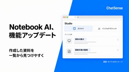 法人向け「Notebook AI」、Studio機能をさらに便利に 法人向け「Notebook AI」、Studio機能をさらに便利に