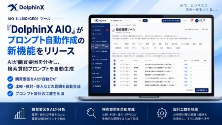 AIO（LLMO/GEO）ツール「DolphinX AIO」がプロンプト