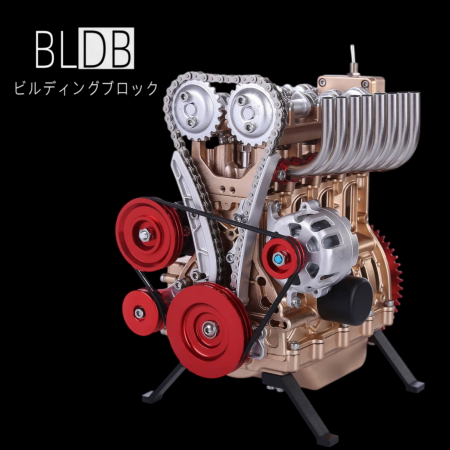 【新発売】直列4気筒を組み、動きを眺める。BLDB、外