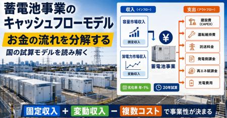蓄電池事業の「キャッシュフローモデル」とは――収入と 蓄電池事業の「キャッシュフローモデル」とは――収入と