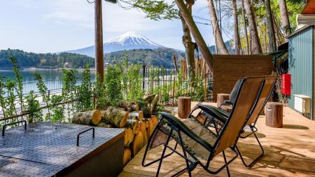富士山を眺めながらプライベートサウナで