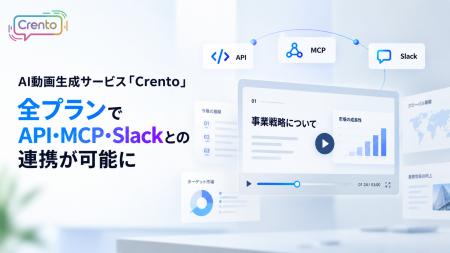 AI動画生成サービス「Crento」、全プランでAPI・MCP・