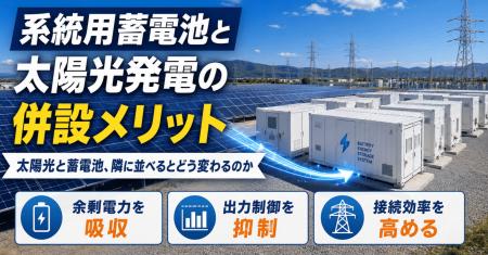 太陽光と系統用蓄電池、併設するとどんなメリットがあ
