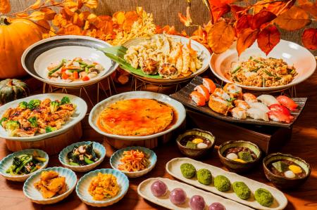 秋刀魚、銀鮭、きのこ、栗、さつま芋、旬の味覚が彩り