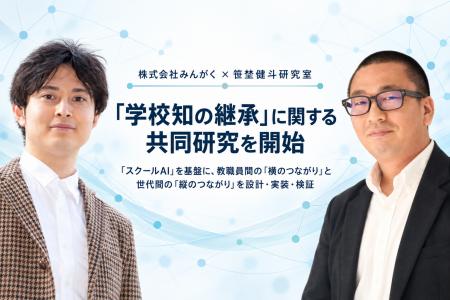 株式会社みんがくと笹埜健斗研究室、「スクールAI」を 株式会社みんがくと笹埜健斗研究室、「スクールAI」を