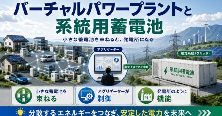 バーチャルパワープラント(VPP)と系統用蓄電池の関 バーチャルパワープラント(VPP)と系統用蓄電池の関