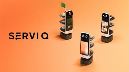 狭い店舗でも安定、止まらない。次世代配膳ロボット「 狭い店舗でも安定、止まらない。次世代配膳ロボット「