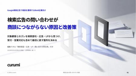 検索広告の問い合わせが商談につながらない原因は?広 検索広告の問い合わせが商談につながらない原因は?広
