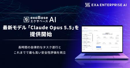 エクサベース AI、 Anthropic最新モデル「Claude Opus エクサベース AI、 Anthropic最新モデル「Claude Opus