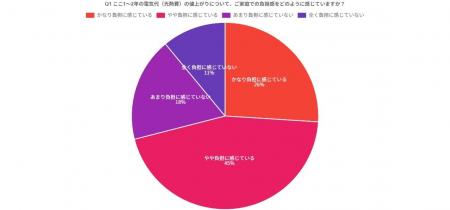 電気代高騰で71%が「負担増」も、56%が「太陽光の検 電気代高騰で71%が「負担増」も、56%が「太陽光の検