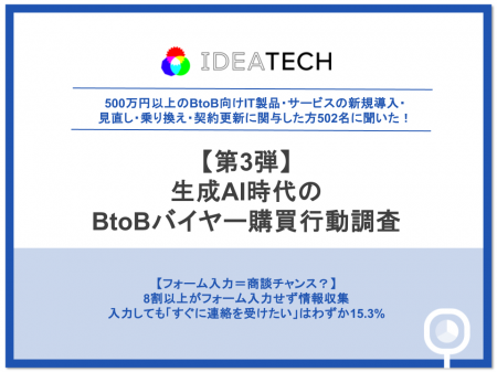 【生成AI時代のBtoBバイヤー購買行動調査】BtoB大型購