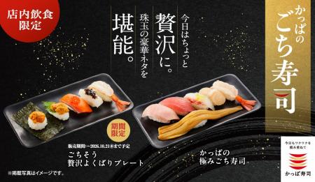 今日はちょっと贅沢に。かっぱ寿司の「ごち寿司」に、