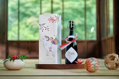 正月限定「吉祥羊」の干支ラベル。SAKE HUNDREDのフラ
