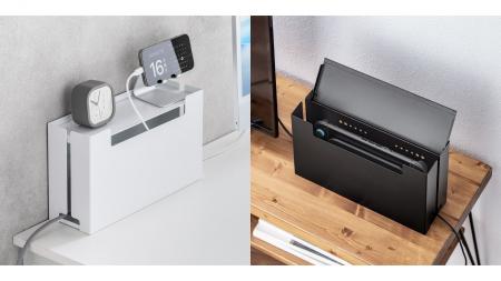 電源タップもSwitchもまとめて隠す！幅32cmのスチール