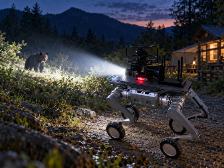 Tohasen Robotics、警備用四足走行ロボット「A2-W-TKR