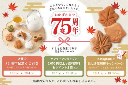 【にしき堂】創業75周年、感謝を込めて。店舗・ECサイ