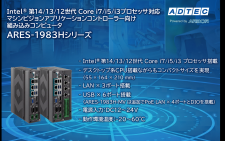 産業用/組み込みコンピュータ 「ARES-1983Hシリーズ」