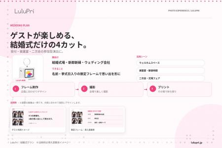 結婚式に、プリクラ体験を。LuluPriがウェディングプ