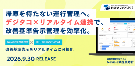 Navisia乗務員時計、ITP-WebService V3とのリアルタイ