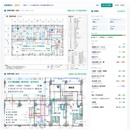 手作業で2～3日かかる設備図面の積算業務を１時間に。